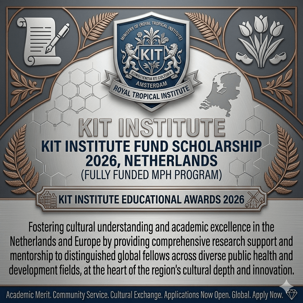 KIT Institute Fund Scholarship 2026 Netherlands Fully Funded MPH.