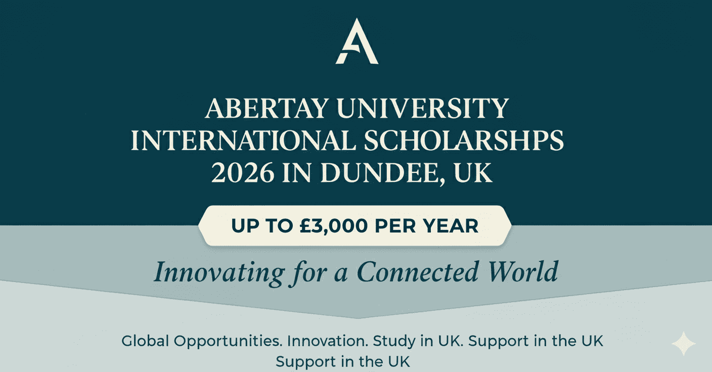 Abertay University International Scholarship 2026 Dundee UK.