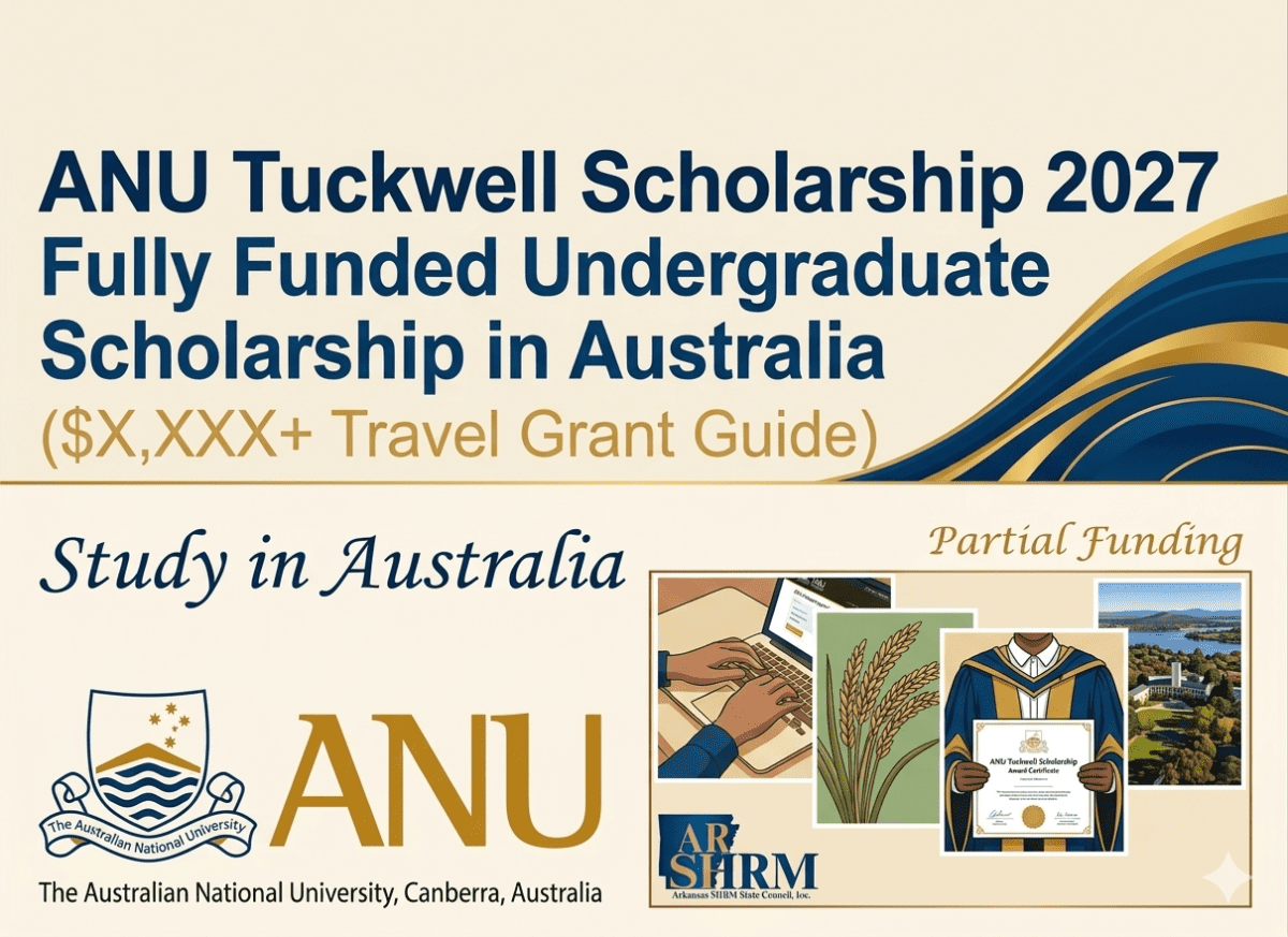 ANU Tuckwell Scholarship 2027 Scholarship Fully Funded Study Australia