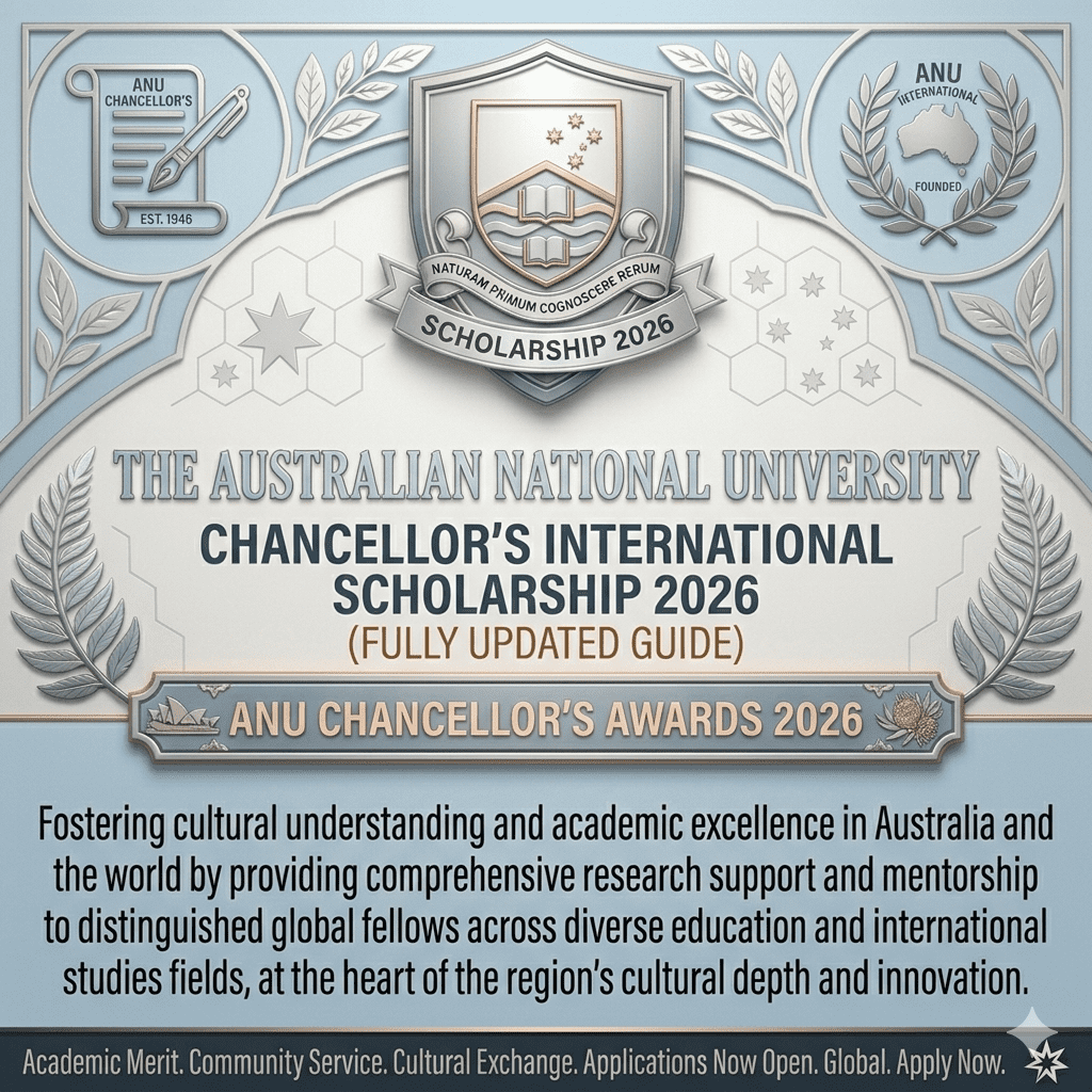 ANU Chancellor’s International Scholarship 2026 Australia Tuition Fee Waiver Guide