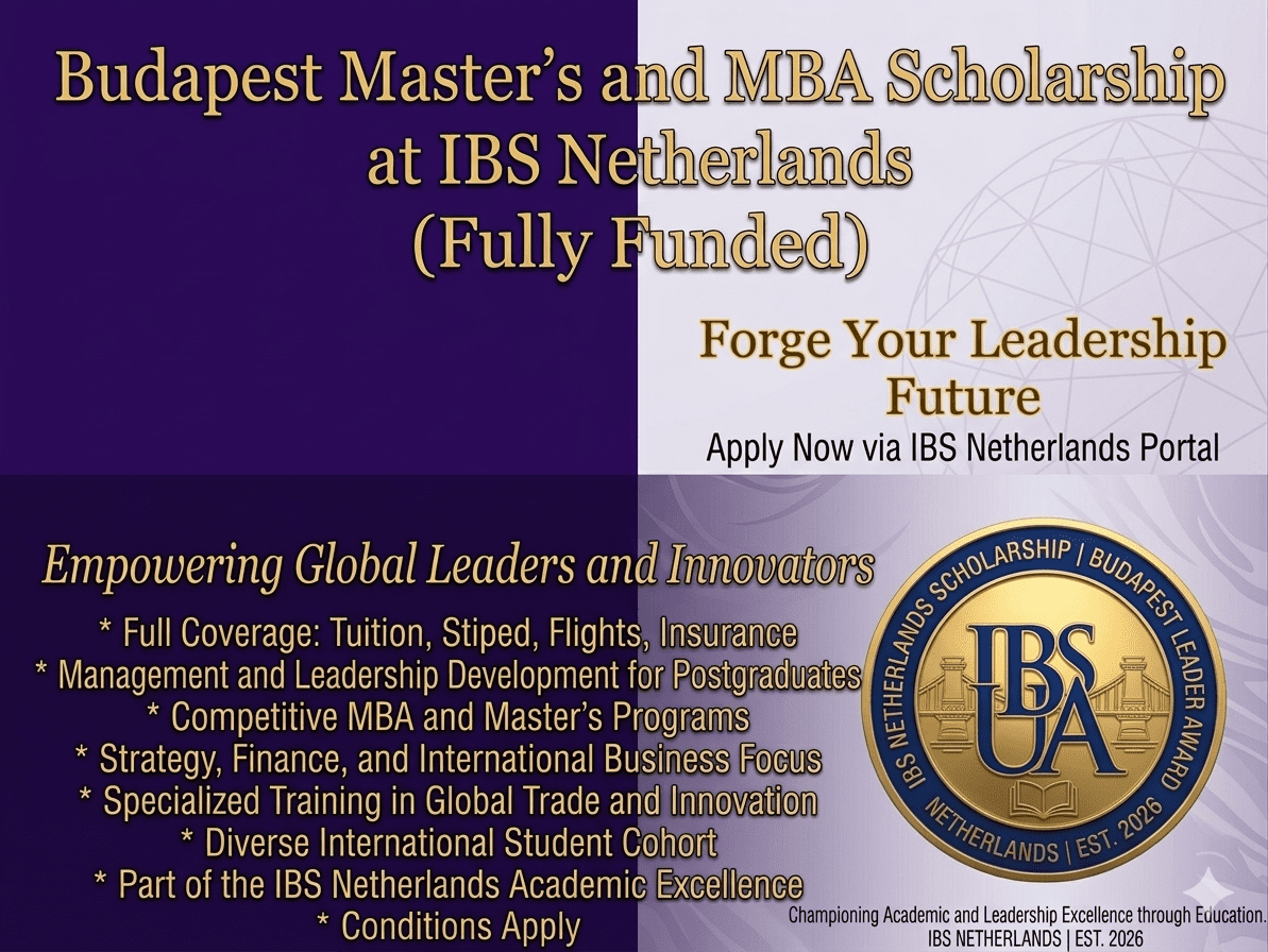 IBS Budapest Scholarship 2026 Apply Now MBA Hungary Master Tuition Fee Discount International Business School