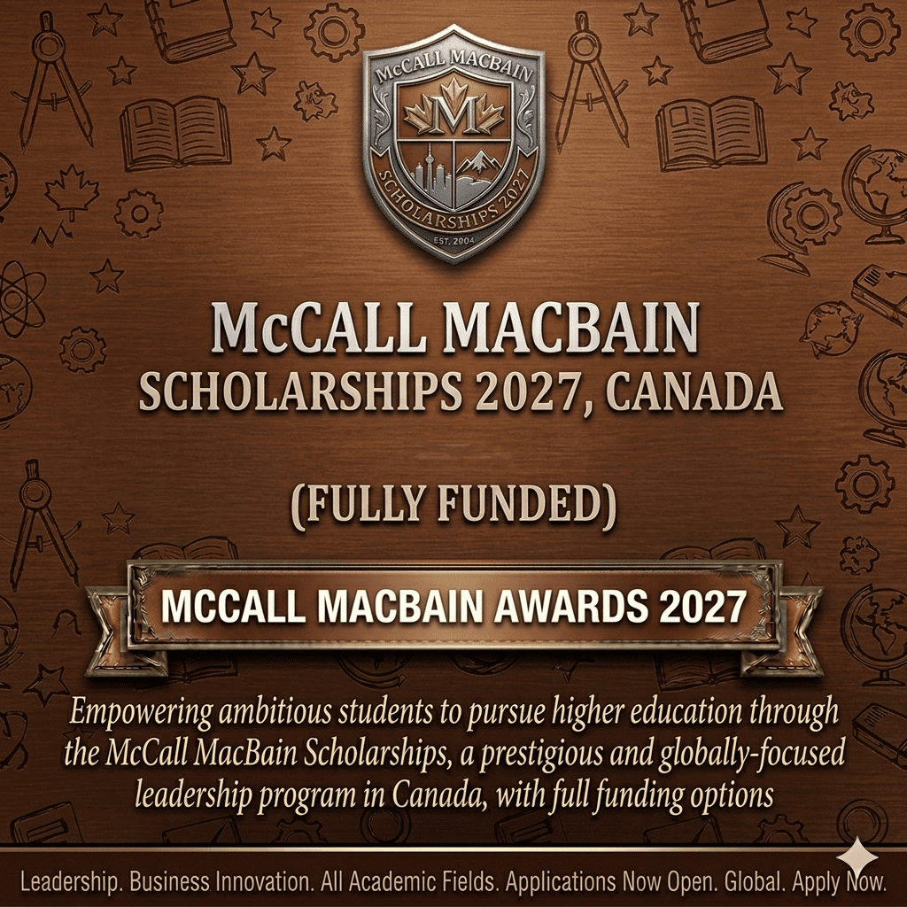 McCall MacBain Scholarships 2027 McGill University Fully Funded Canada Master's Degree