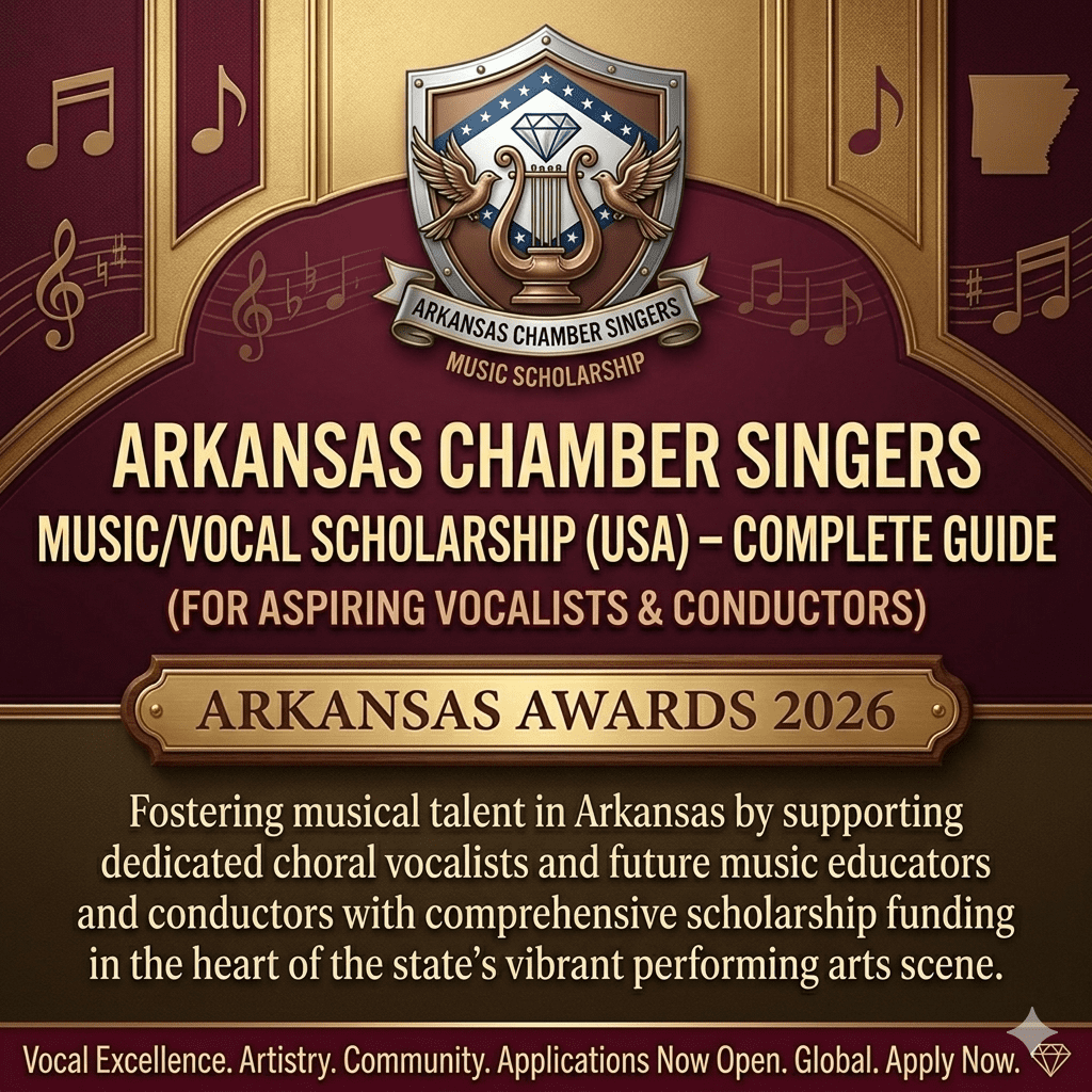 Arkansas Chamber Singers Music Scholarship 2026 USA Vocal Funding.