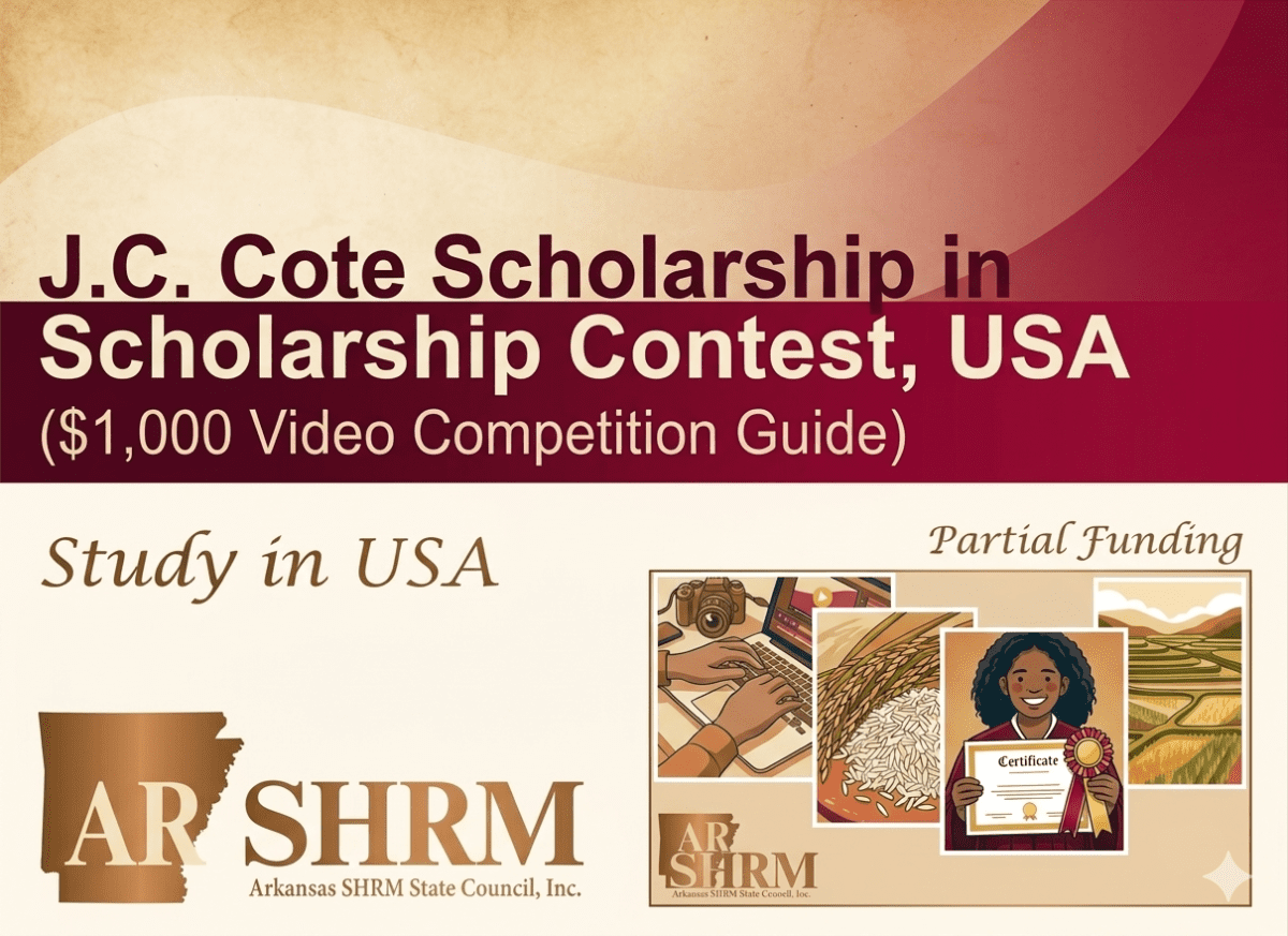 J.C. Cote Scholarship 2026 Scholarship Fully Funded Study USA