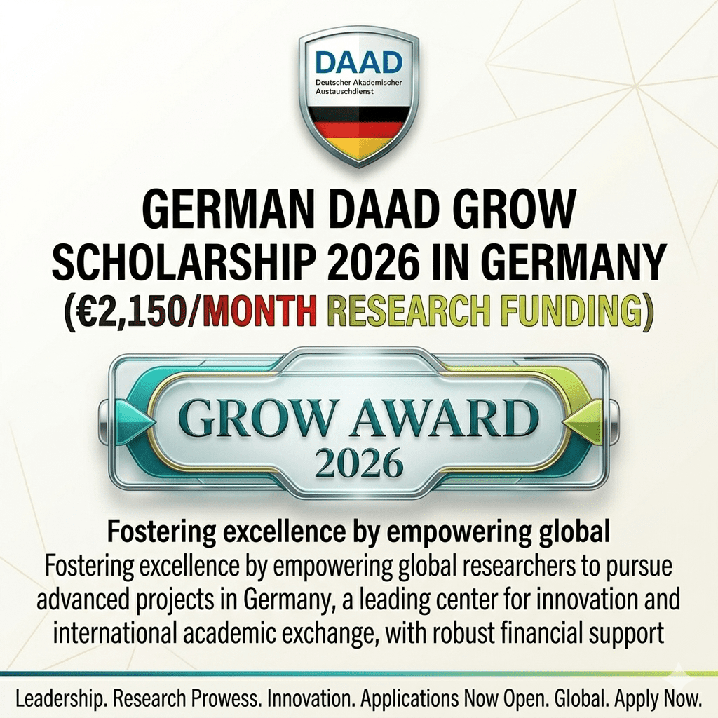 DAAD GROW Scholarship 2026 Germany Research Funding €2,150.