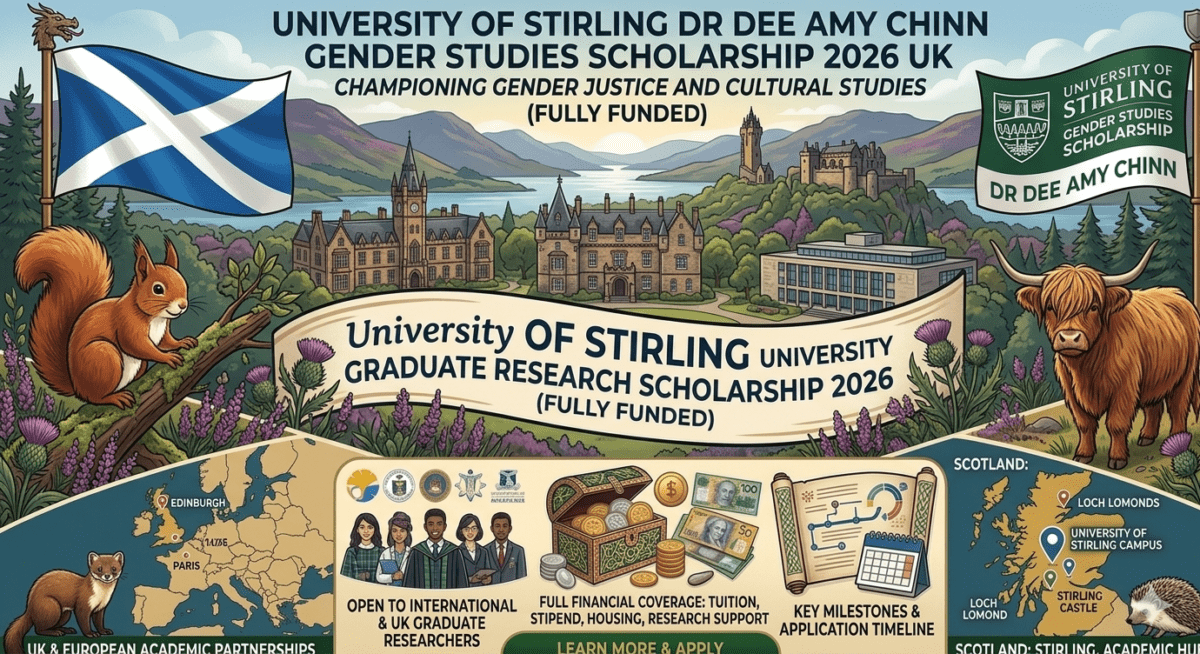 Stirling Gender Studies Scholarship 2026 Fully Funded UK