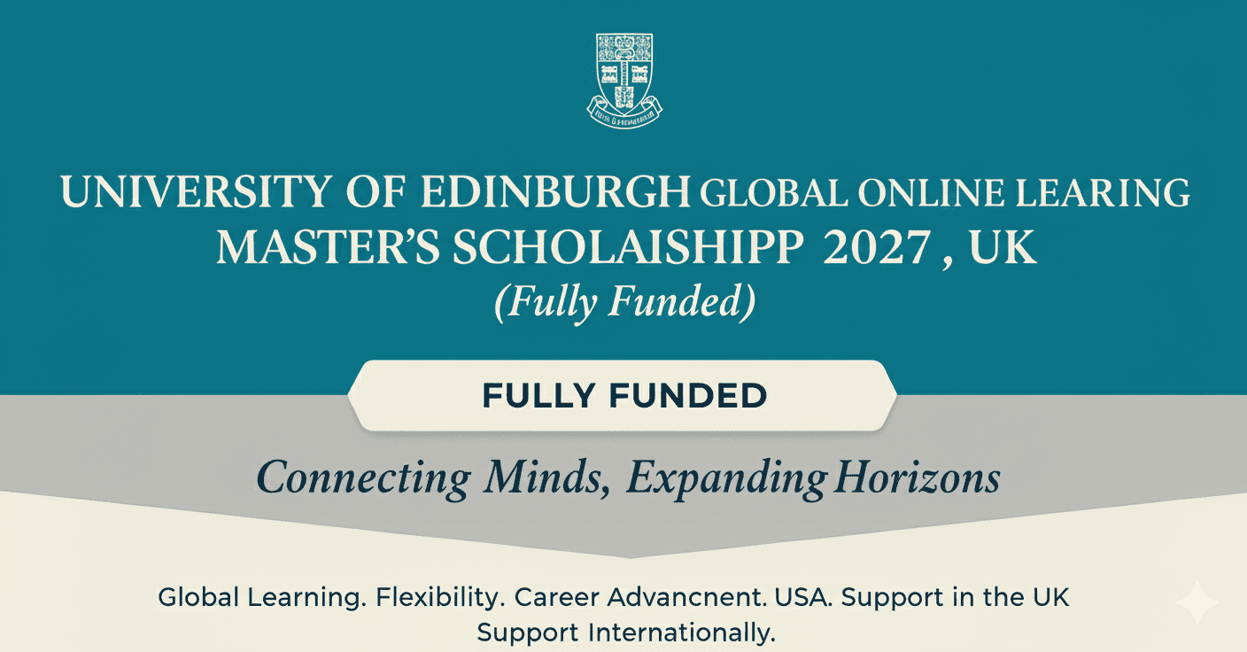 University of Edinburgh Global Online Learning Master's Scholarship 2027 Fully Funded UK