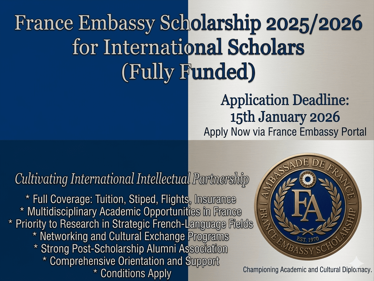 France Scholarship 2026 Apply Now Fully Funded France Excellence Eiffel Master and PhD Program