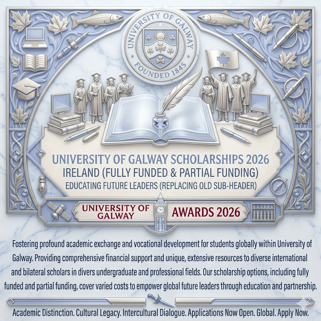 University of Galway Scholarships 2026 Ireland Fully Funded PhD and Merit Guide