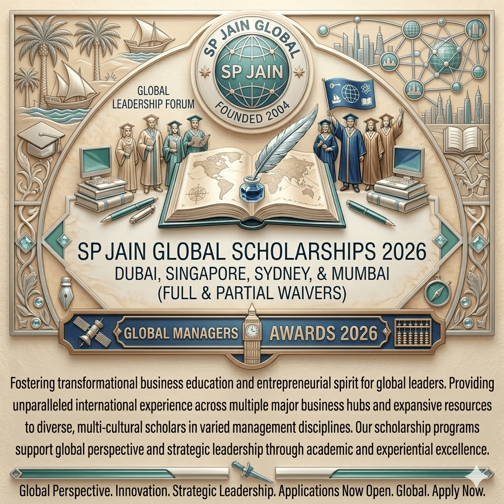 SP Jain School of Global Management Scholarships 2026 Dubai Singapore Sydney Mumbai Guide