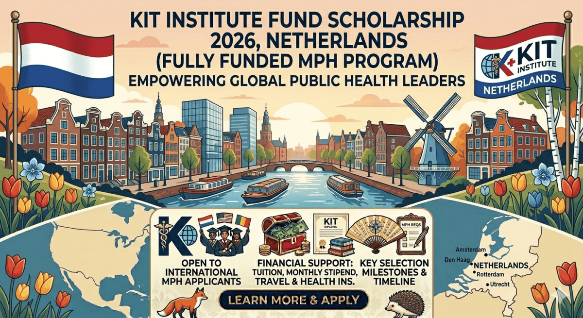 KIT Institute Scholarship 2026 Fully Funded Netherlands MPH Guide