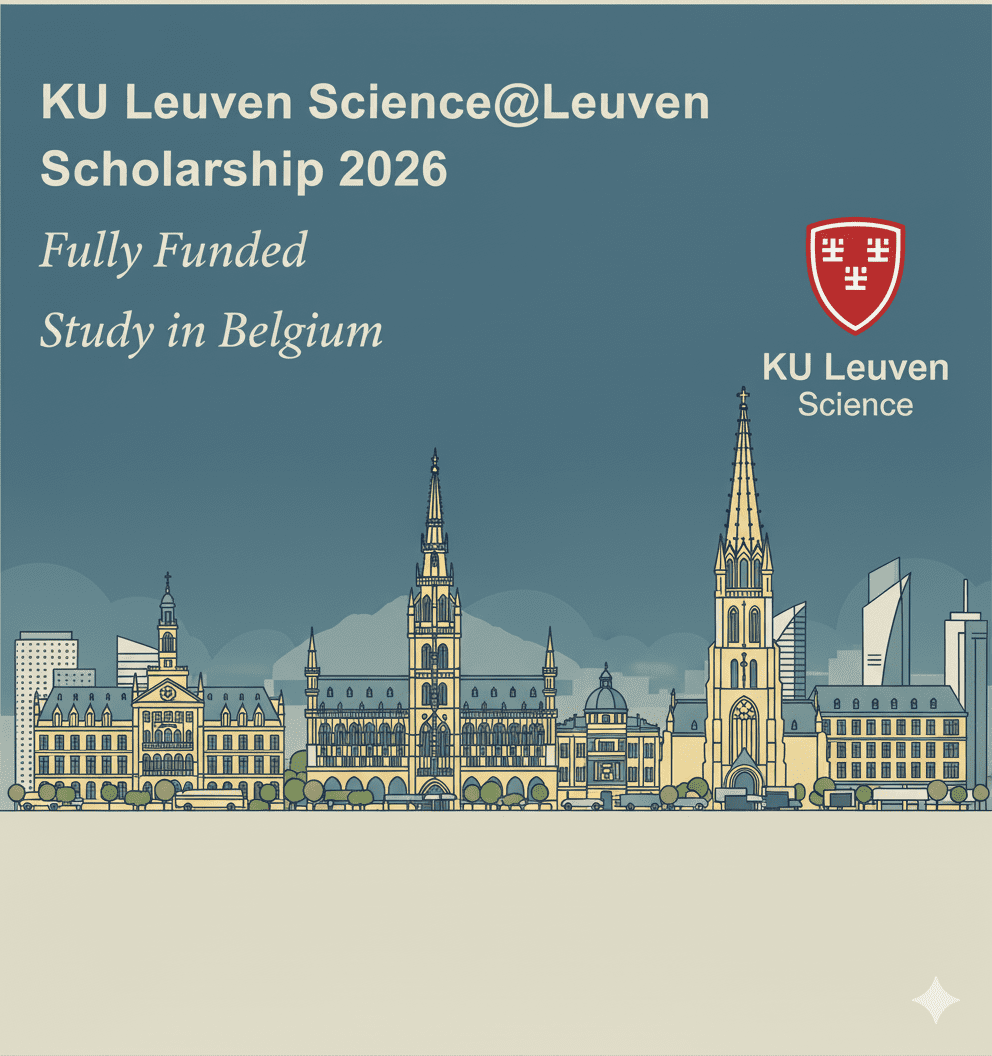 Science@Leuven Scholarship 2026 Belgium Fully Funded Master Degree.