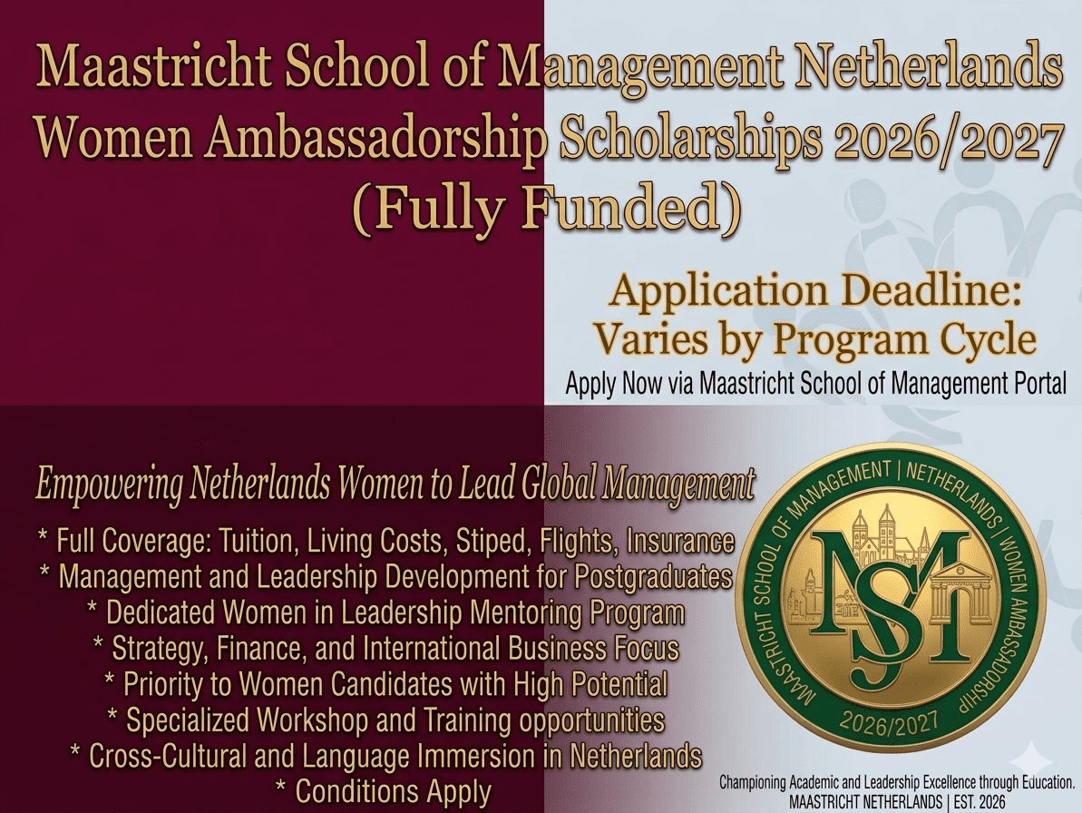 MSM Scholarship 2026 Apply Now Women Ambassadorship MBA Netherlands Tuition Discount