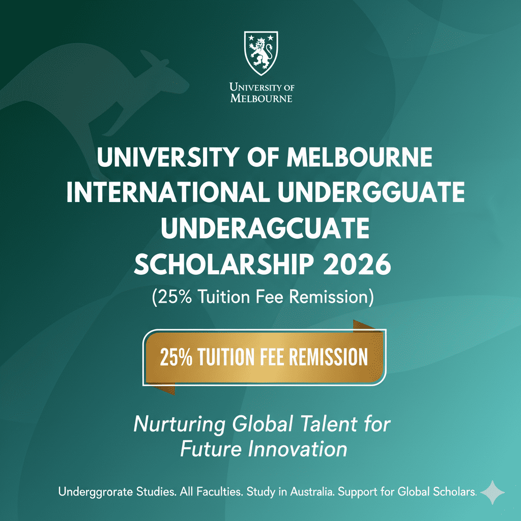 University of Melbourne International Undergraduate Scholarship 2026 Australia 25% Tuition Fee