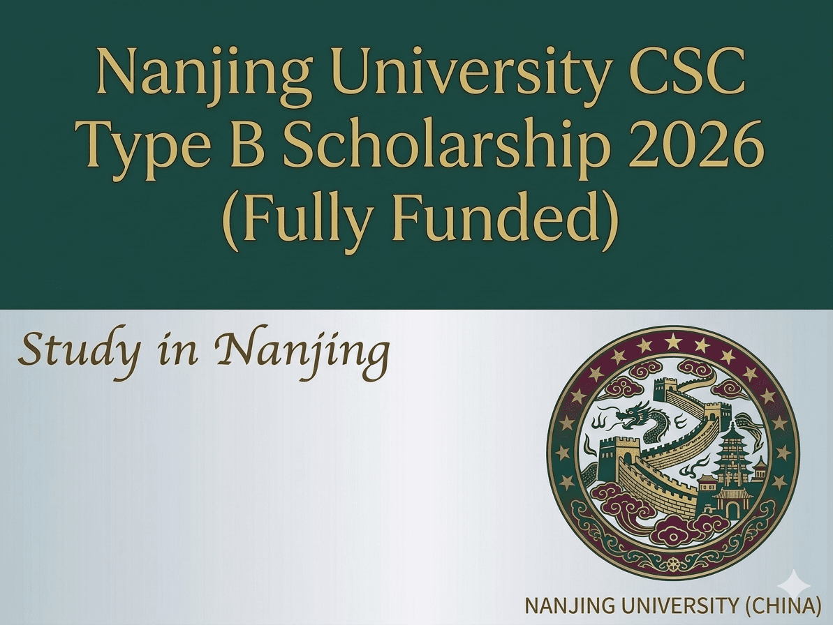 Nanjing CSC 2026 Scholarship Fully Funded Study China Nanjing University
