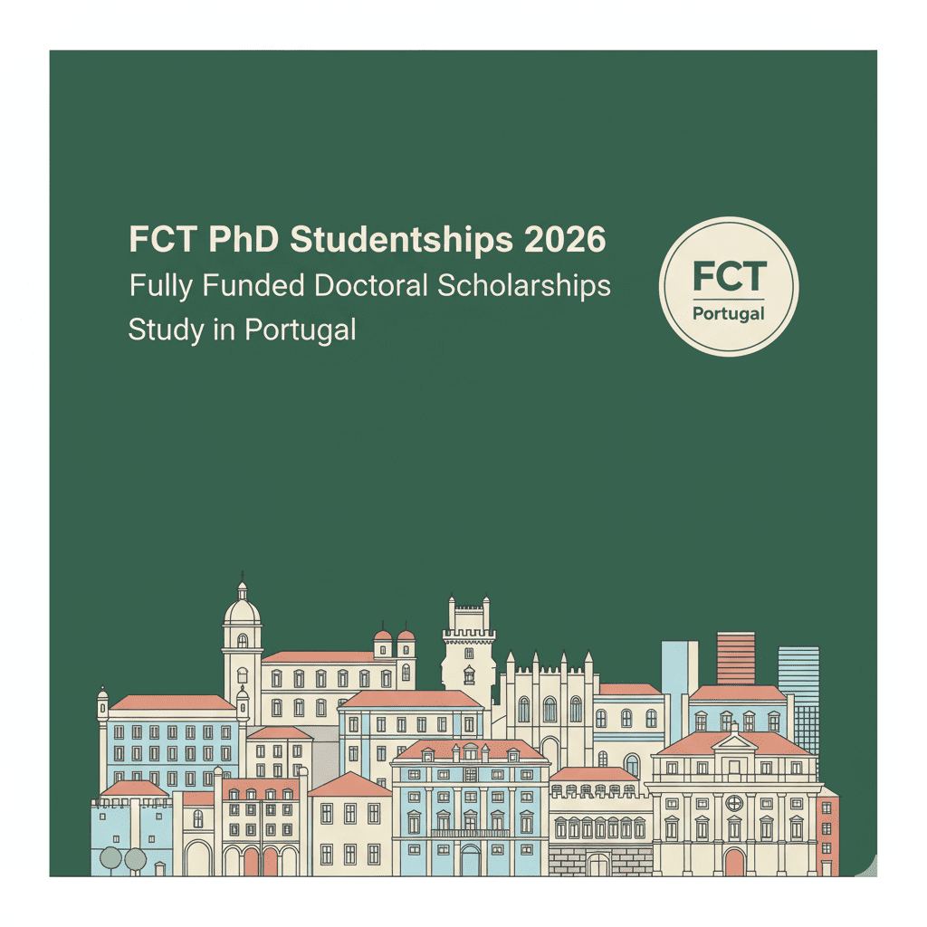 FCT PhD Studentships 2026 Portugal Fully Funded Doctoral Scholarship.