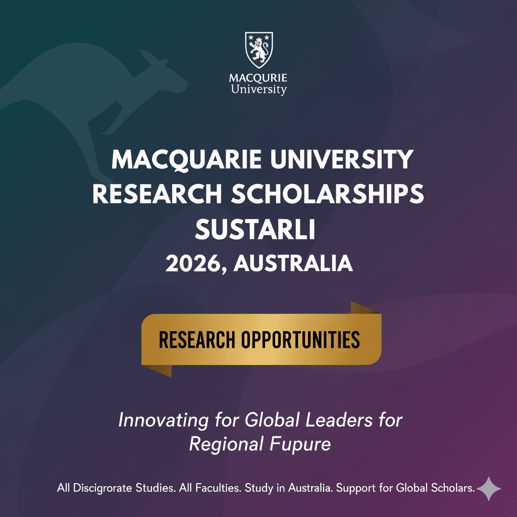 Macquarie University Research Scholarships 2026 Australia Fully Funded PhD Master's Sydney