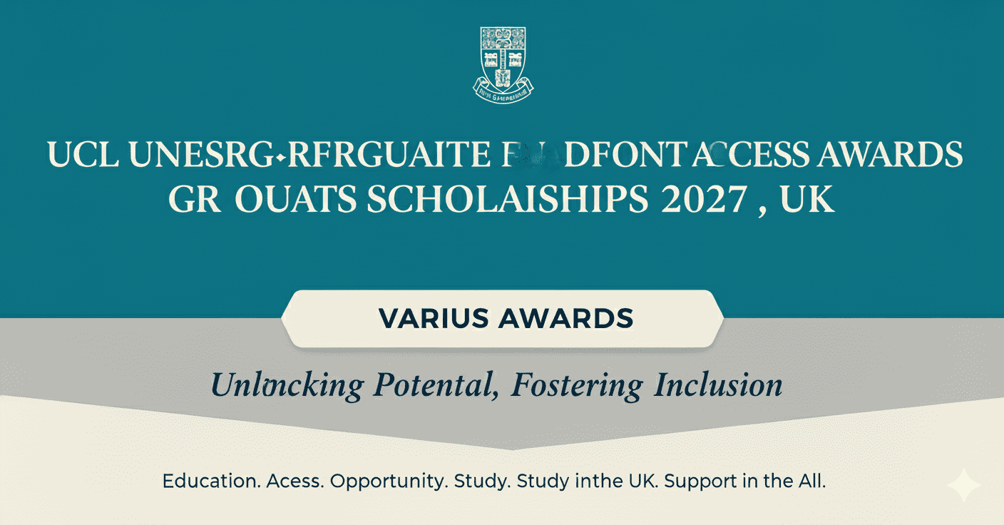 UCL Global Undergraduate Scholarship 2027 London UK.