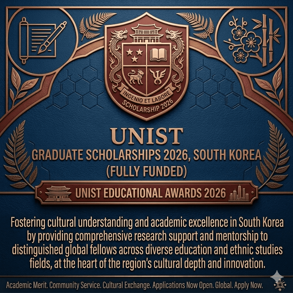 UNIST Graduate Scholarships 2026 South Korea Fully Funded PhD Guide