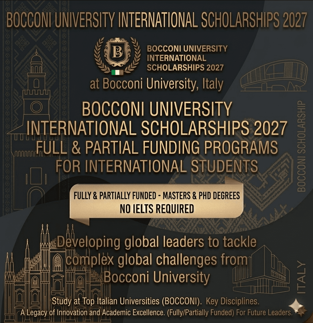 Bocconi Scholarship 2027 Scholarship Fully Funded Study Italy No IELTS
