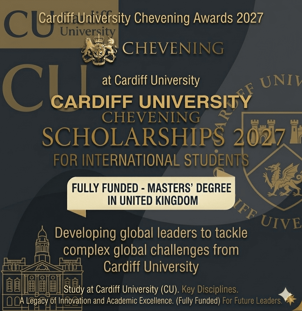 Cardiff University Chevening Scholarships 2027 Full UK Masters Funding