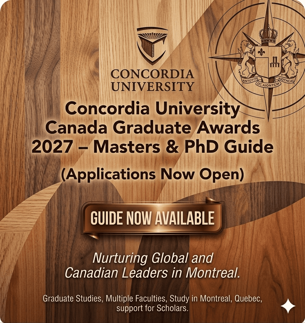 Concordia Graduate Awards 2027 Canada.