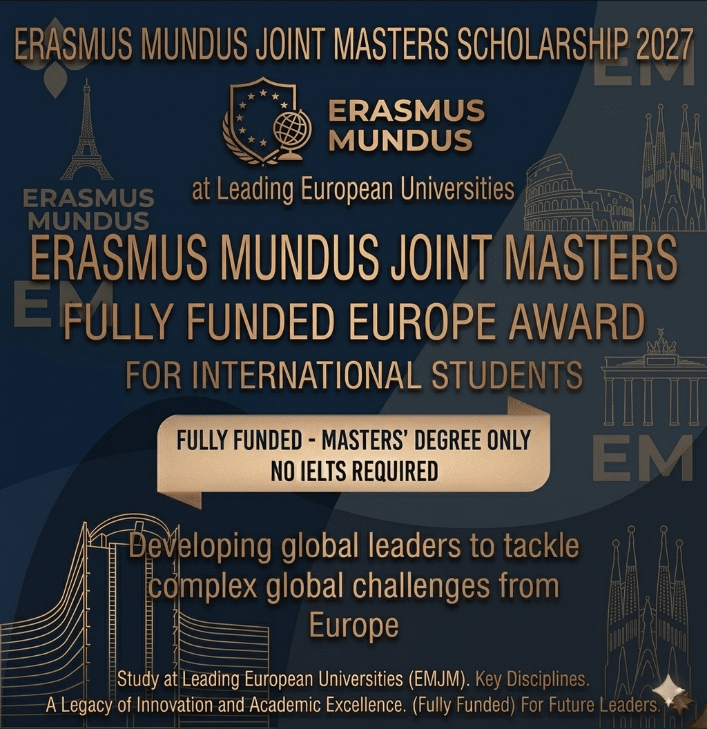 Erasmus Scholarship 2027 Scholarship Fully Funded Study Europe
