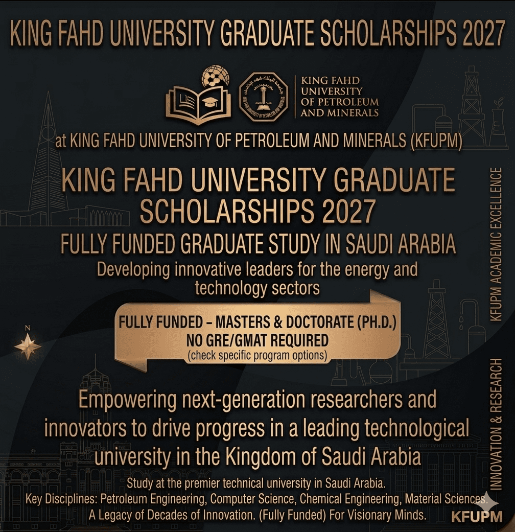 KFUPM Scholarship 2027 Scholarship Fully Funded Study Saudi Arabia