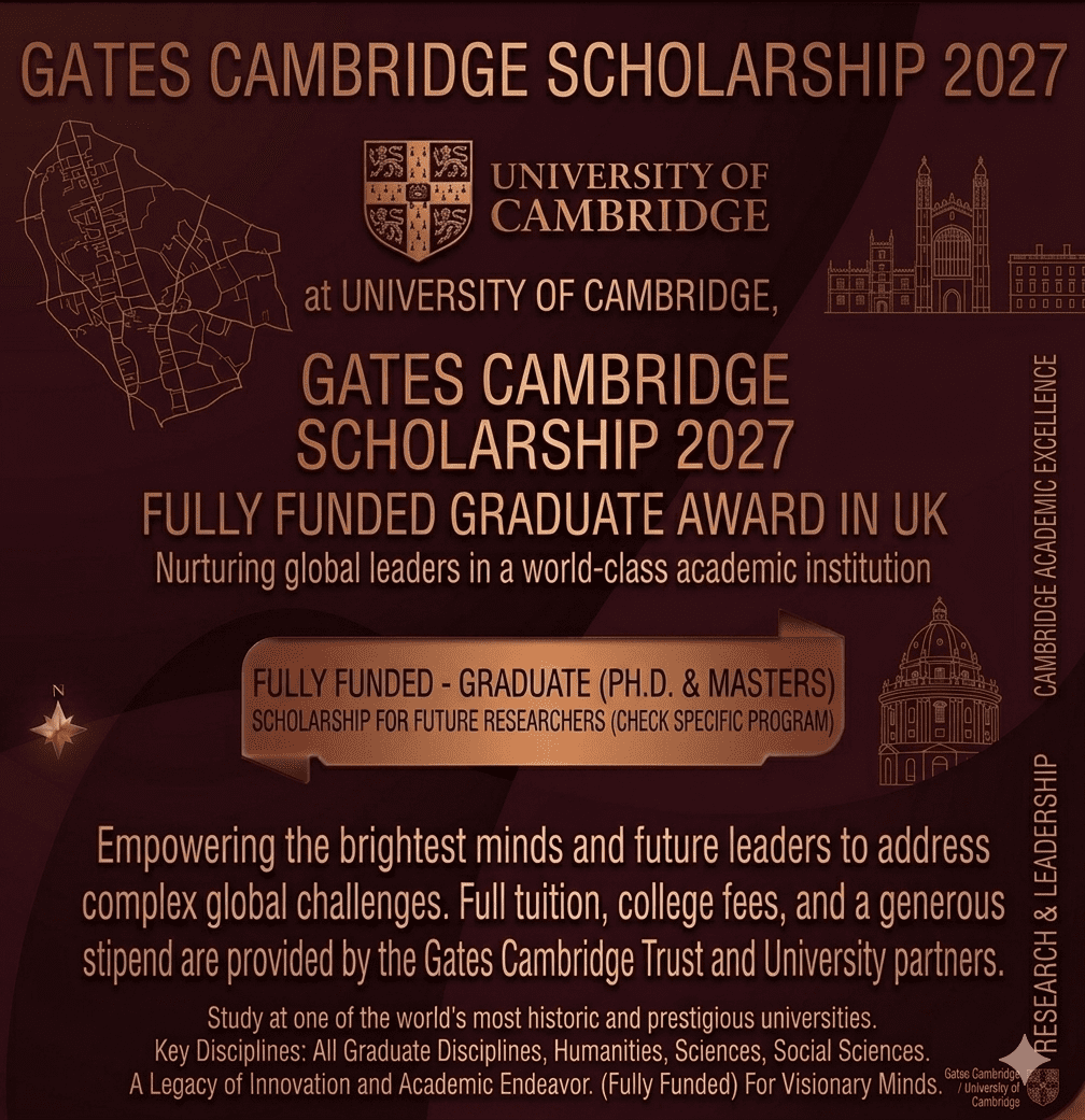 Cambridge Scholarship 2027 Scholarship Fully Funded Study UK University of Cambridge Gates Foundation