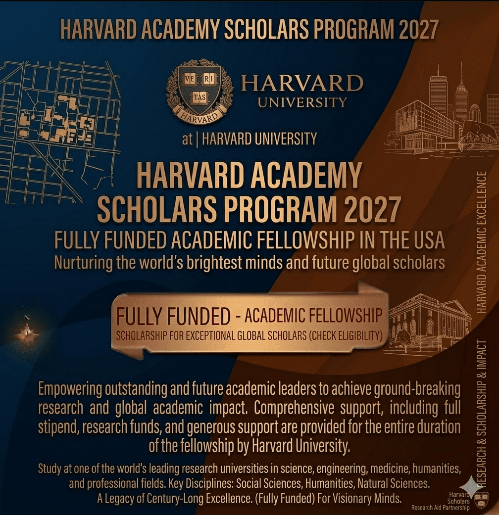 Harvard Scholarship 2027 Scholarship Fully Funded Study USA Harvard University Academy Scholars