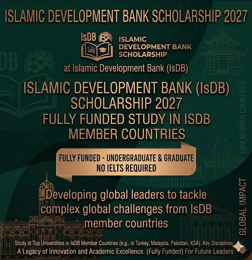 IsDB Scholarship 2027 Scholarship Fully Funded Study Islamic Development Bank