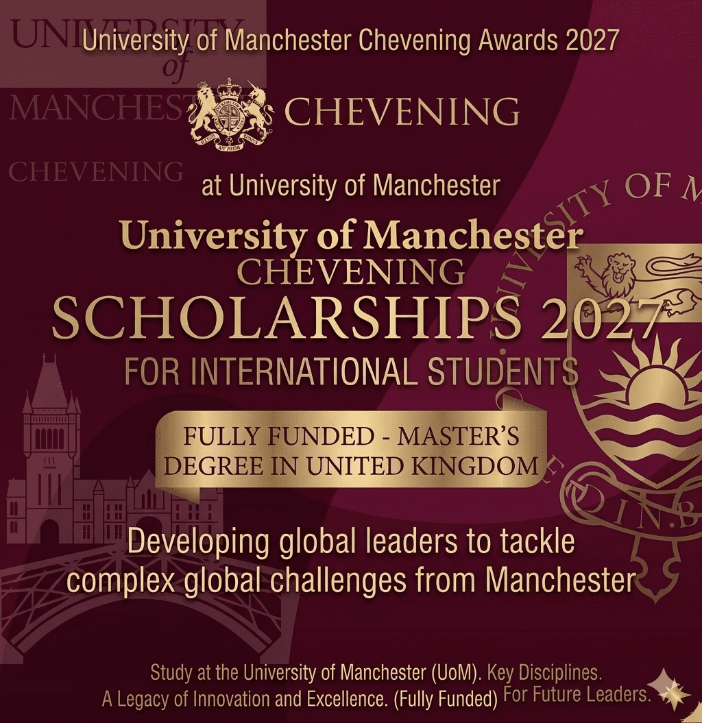 University of Manchester Chevening Awards 2027 Fully Funded Study in UK