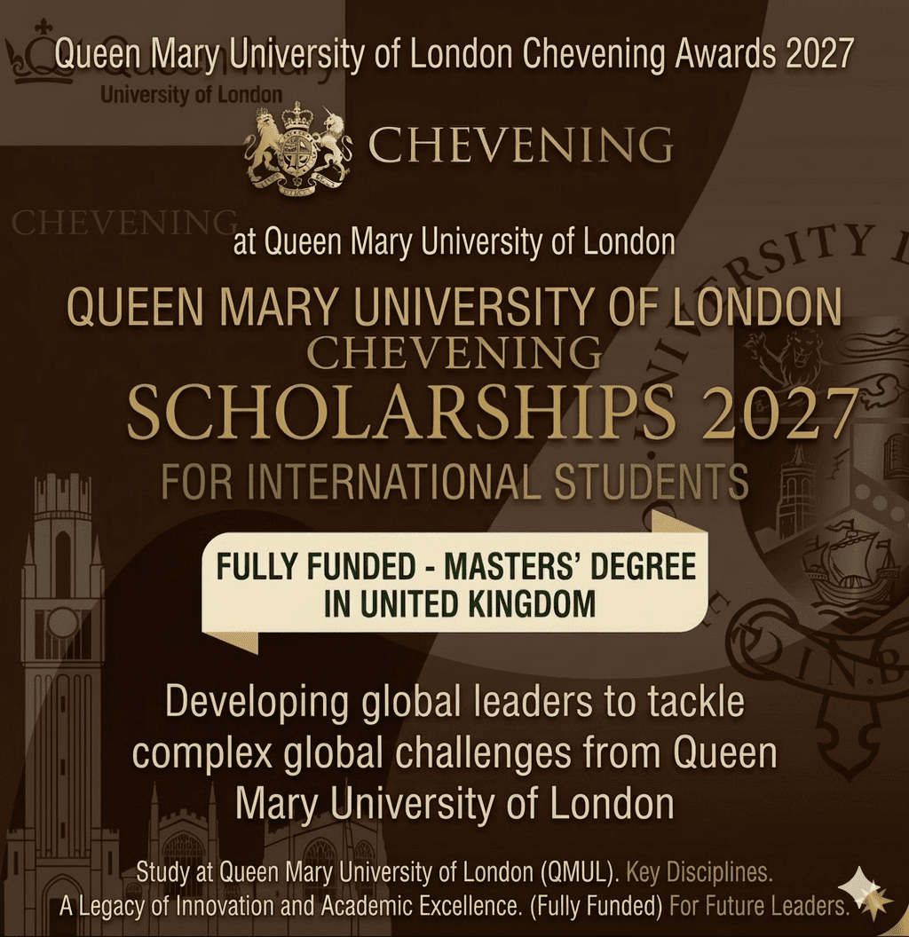 Queen Mary University of London QMUL Chevening Scholarships 2027 Full UK Funding
