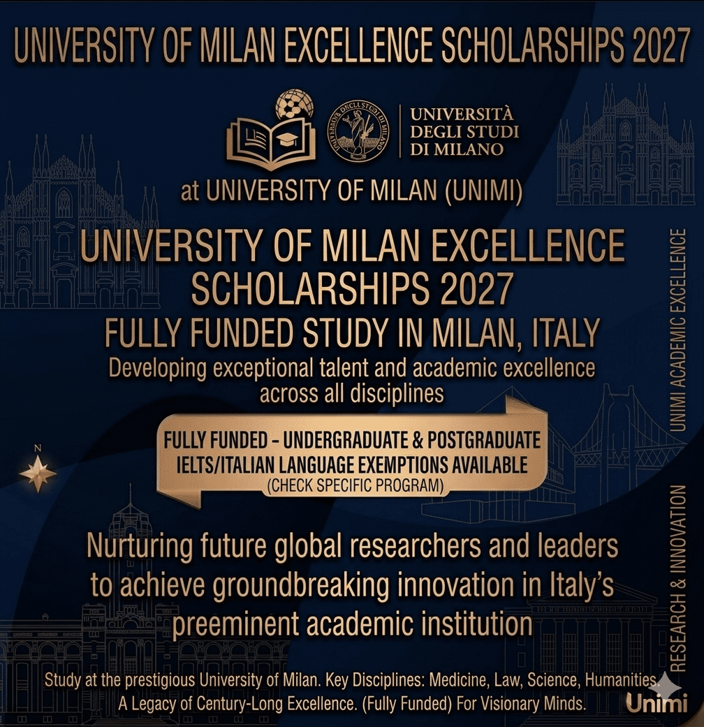 Milan Scholarship 2027 Scholarship Fully Funded Study Italy