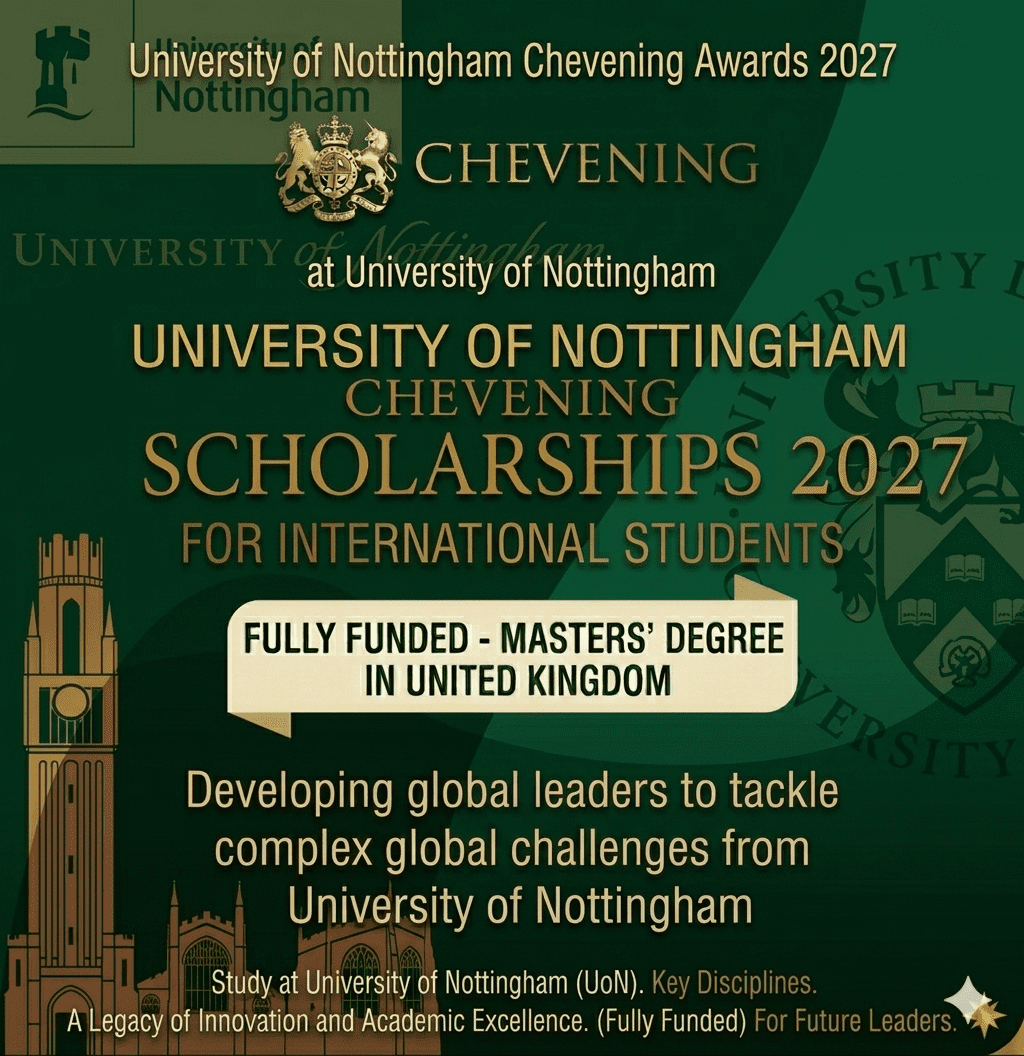 University of Nottingham Chevening Scholarships 2027 Fully Funded UK Program