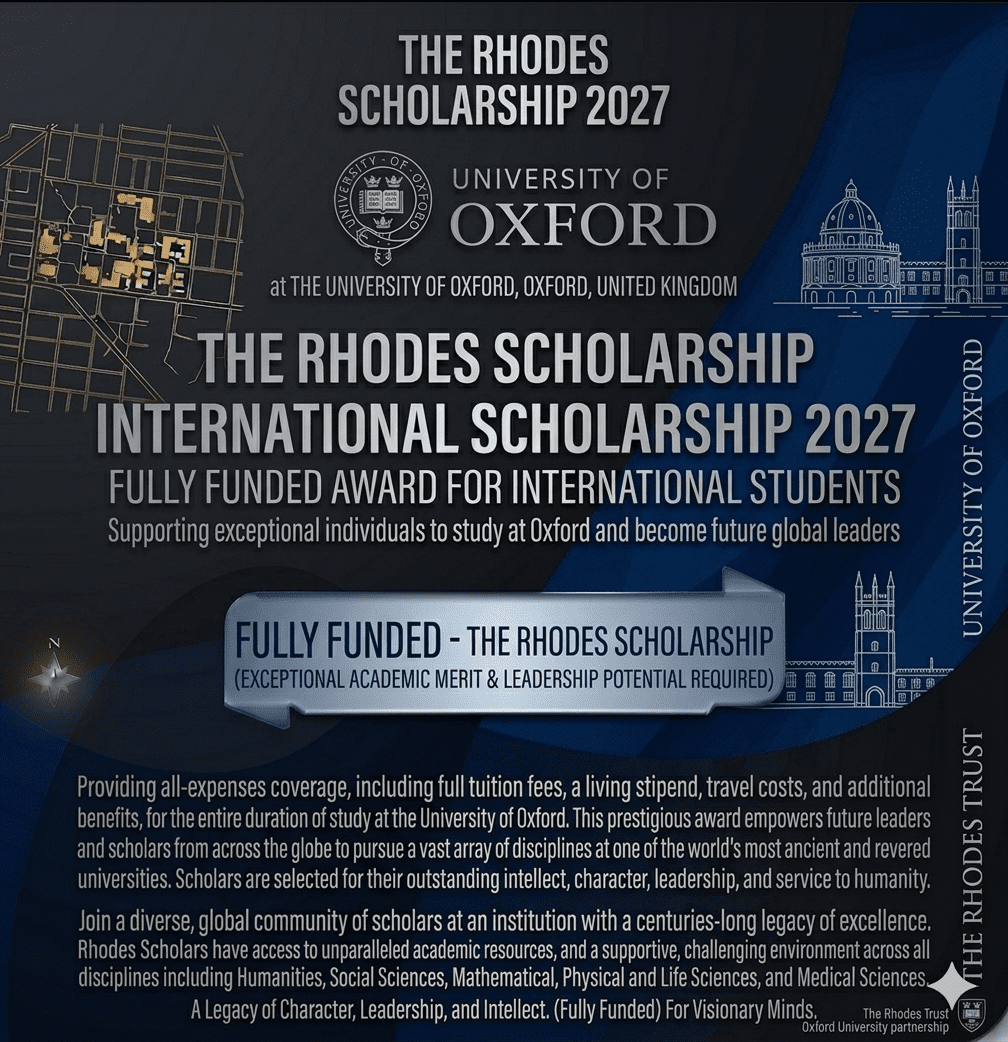 Rhodes Scholarship 2027 Scholarship Fully Funded Study UK University of Oxford Rhodes House
