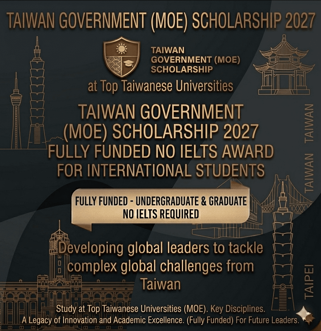 Taiwan Scholarship 2027 Scholarship Fully Funded Study Taiwan No IELTS