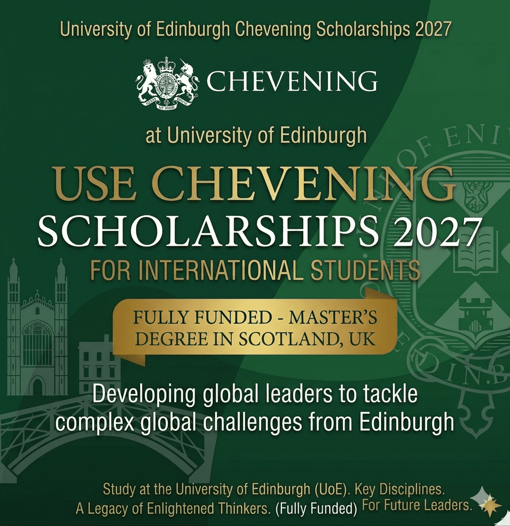 University of Edinburgh Chevening Scholarships 2027 Fully Funded Scotland UK
