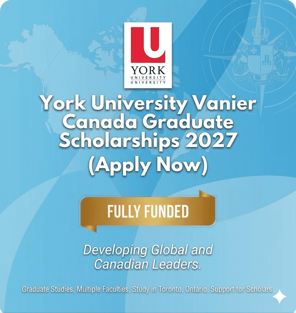 York University Vanier Scholarships 2027 Canada.