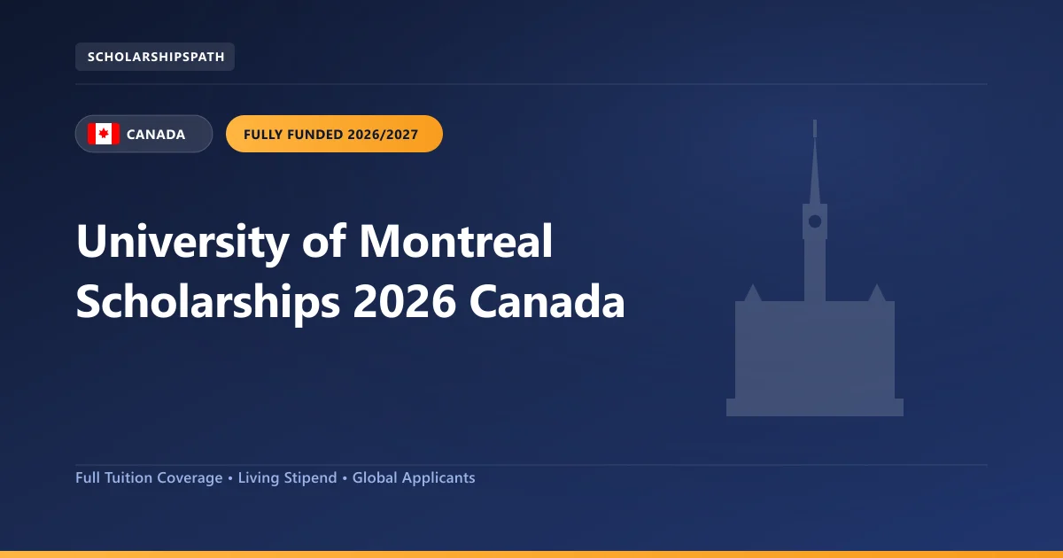 University of Montreal Scholarships 2026 Canada 2026 Guide and Eligibility